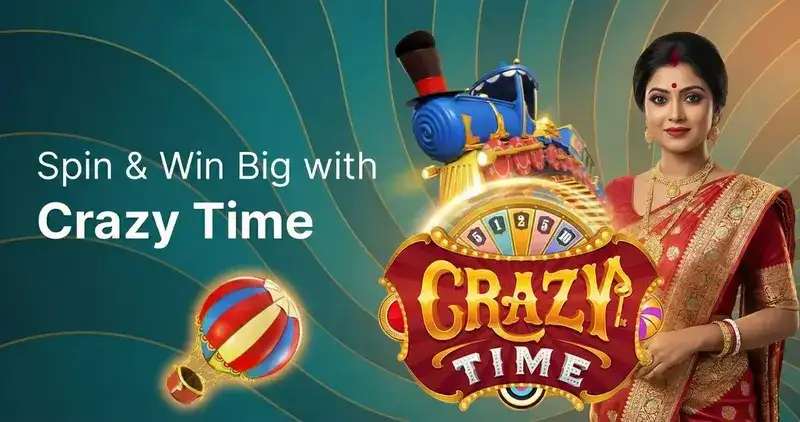 Crazy Time app en móvil — interfaz táctil del game show en vivo